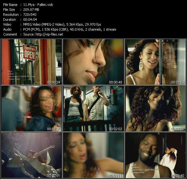 Mya video ”Fallen” from dvd ”Canada Hot Video December 2003”