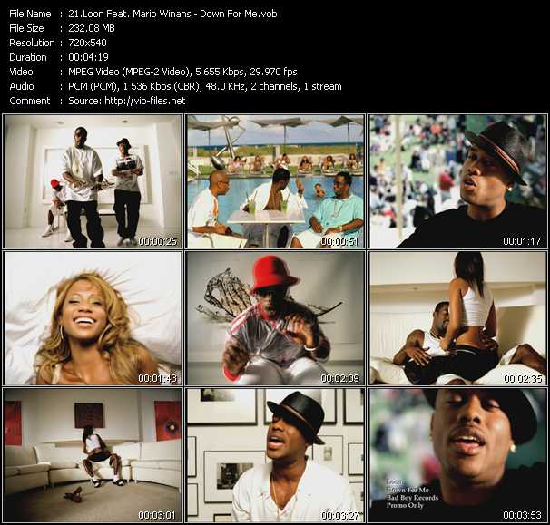 Loon Feat. Mario Winans video ”Down For Me” from dvd ”Canada Hot Video December 2003”