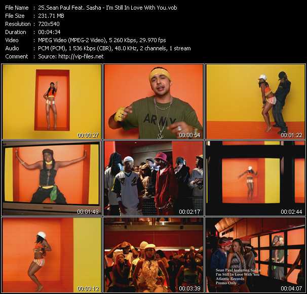 Sean Paul Feat. Sasha (Karen Chin) video ”I'm Still In Love With You” from dvd ”Canada Hot Video December 2003”