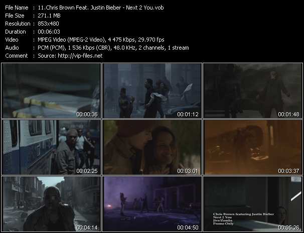 Chris Brown Feat. Justin Bieber video ”Next 2 You” from dvd ”Express Video July 2011 Week 1”