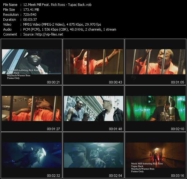 Meek Mill Feat. Rick Ross video ”Tupac Back” from dvd ”Express Video July 2011 Week 2”