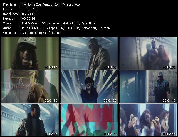 Gorilla Zoe Feat. Lil' Jon video ”Twisted” from dvd ”Express Video July 2011 Week 2”