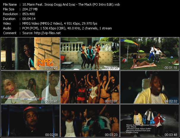 Mann Feat. Snoop Dogg And Iyaz video ”The Mack (PO Intro Edit)” from dvd ”Express Video July 2011 Week 4”