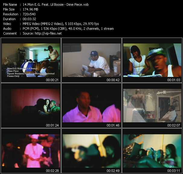 Mon E.G. Feat. Lil' Boosie video ”Dime Piece” from dvd ”Express Video August 2011 Week 5”