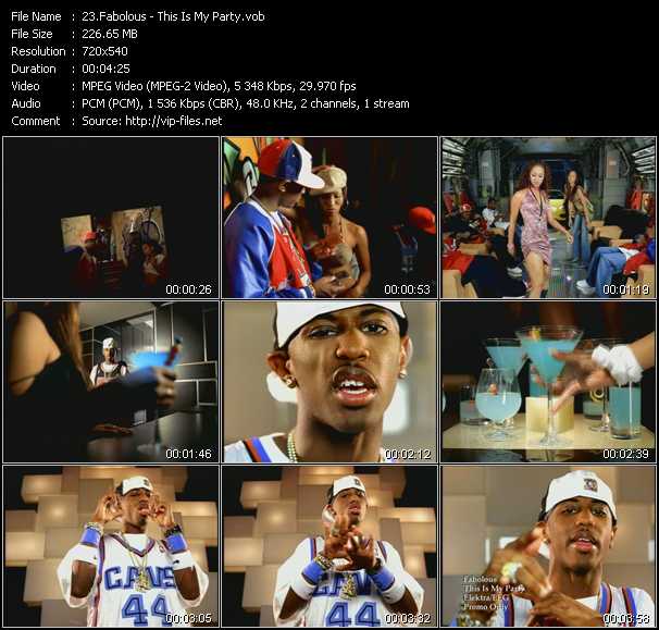 Fabolous video ”This Is My Party” from dvd ”Hot Video January 2003”