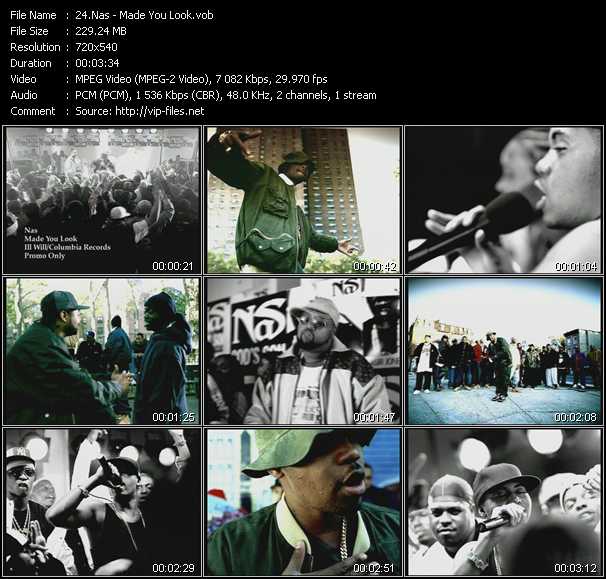 Nas video ”Made You Look” from dvd ”Hot Video January 2003”