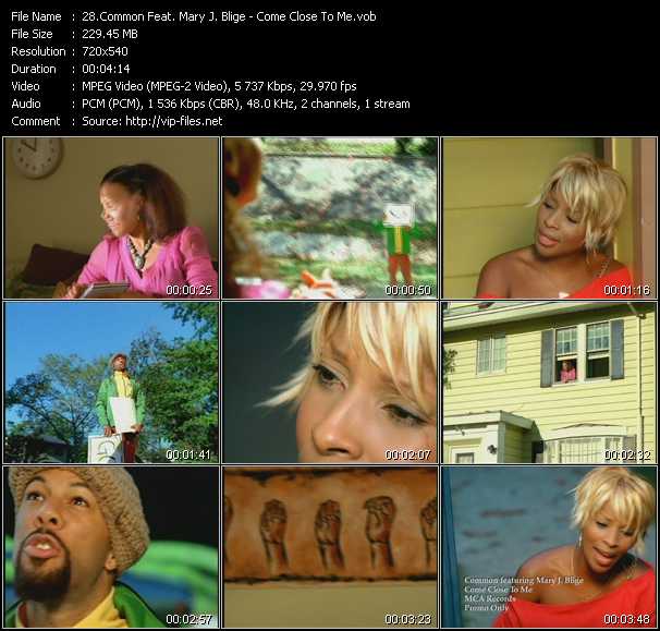 Common Feat. Mary J. Blige video ”Come Close To Me” from dvd ”Hot Video January 2003”