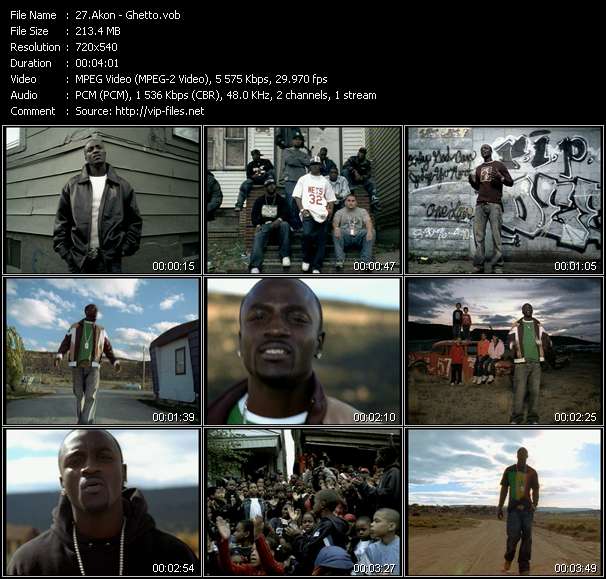 Akon video ”Ghetto” from dvd ”Hot Video January 2005”