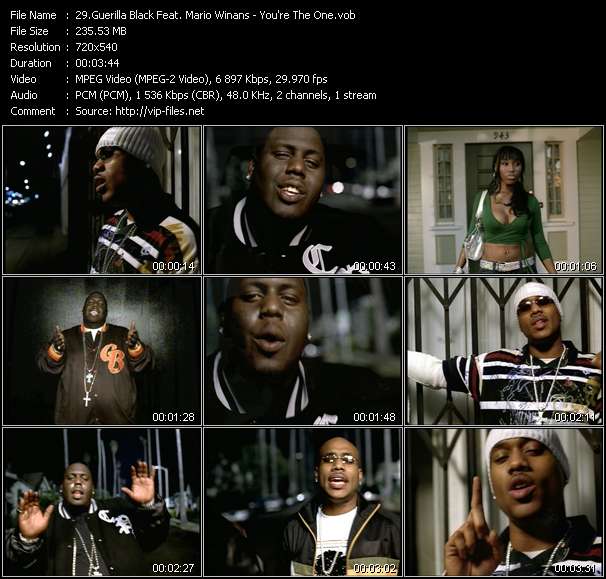 Guerilla Black Feat. Mario Winans video ”You're The One” from dvd ”Hot Video January 2005”