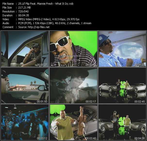 Lil' Flip Feat. Mannie Fresh video ”What It Do” from dvd ”Hot Video January 2006”