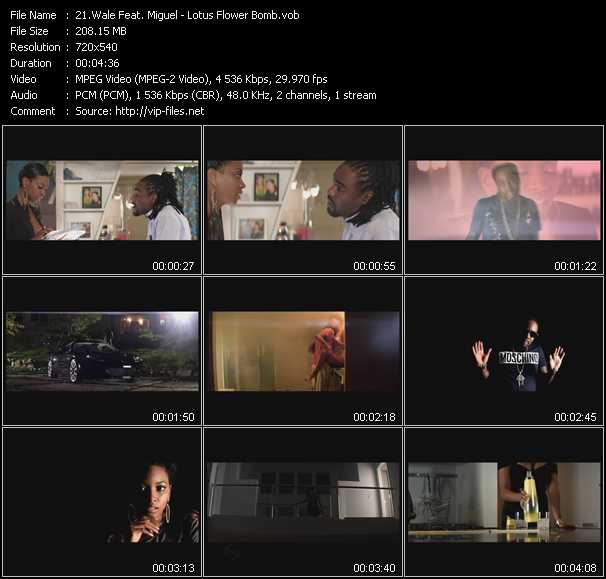 Wale Feat. Miguel video ”Lotus Flower Bomb” from dvd ”Hot Video January 2012”