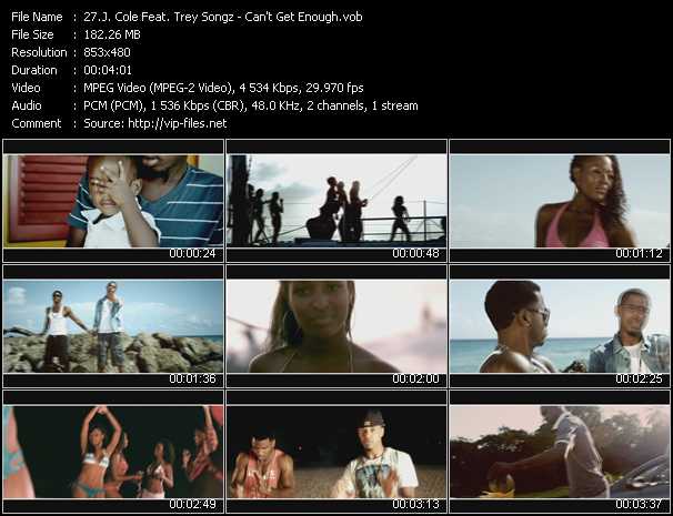 J. Cole Feat. Trey Songz video ”Can't Get Enough” from dvd ”Hot Video January 2012”