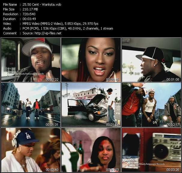 50 Cent video ”Wanksta” from dvd ”Hot Video February 2003”