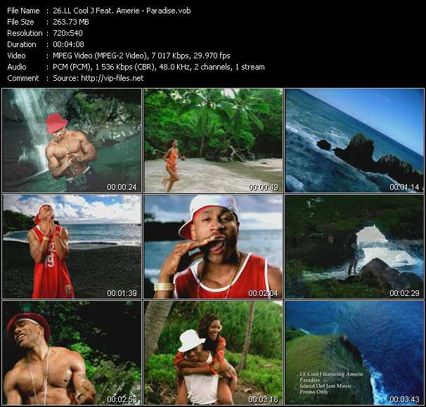 LL Cool J Feat. Amerie video ”Paradise” from dvd ”Hot Video February 2003”