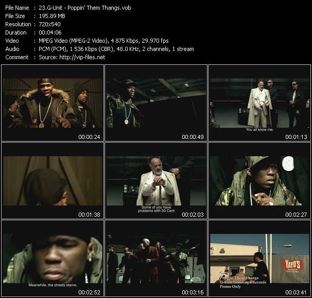 G-Unit video ”Poppin' Them Thangs” from dvd ”Hot Video February 2004”