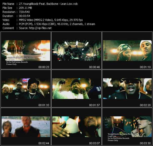 YoungBloodz Feat. Backbone video ”Lean Low” from dvd ”Hot Video February 2004”