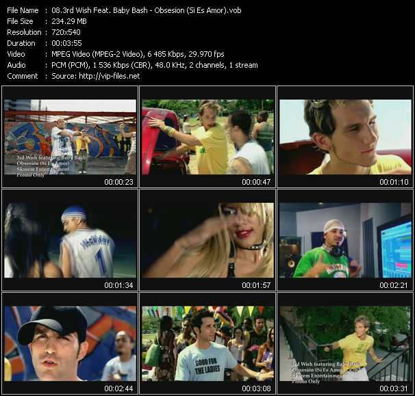 3rd Wish Feat. Baby Bash video ”Obsesion (Si Es Amor)” from dvd ”Hot Video February 2005”