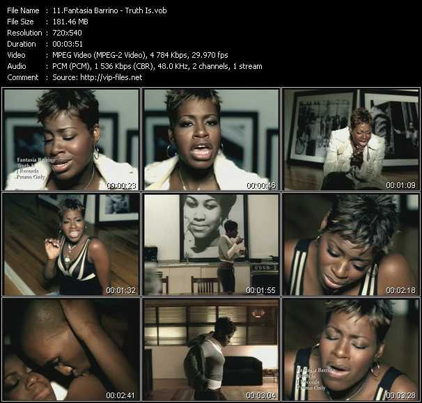 Fantasia (Fantasia Barrino) video ”Truth Is” from dvd ”Hot Video February 2005”