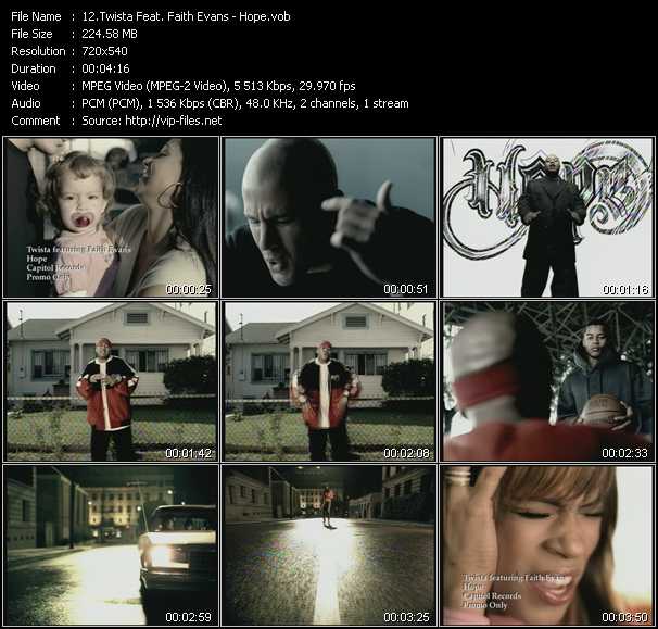 Twista Feat. Faith Evans video ”Hope” from dvd ”Hot Video February 2005”