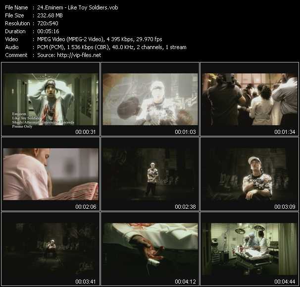 Eminem video ”Like Toy Soldiers” from dvd ”Hot Video February 2005”