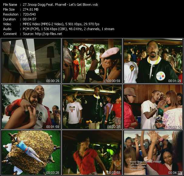 Snoop Dogg Feat. Pharrell Williams video ”Let's Get Blown” from dvd ”Hot Video February 2005”