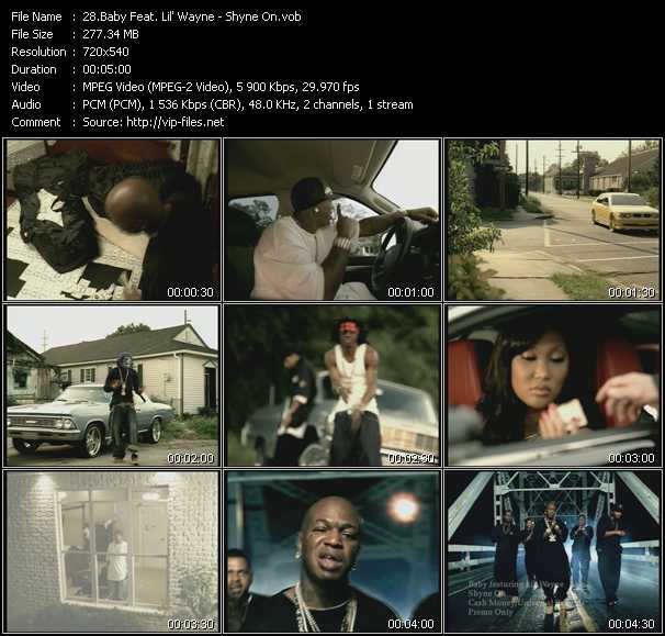 Baby Feat. Lil' Wayne video ”Shyne On” from dvd ”Hot Video February 2005”