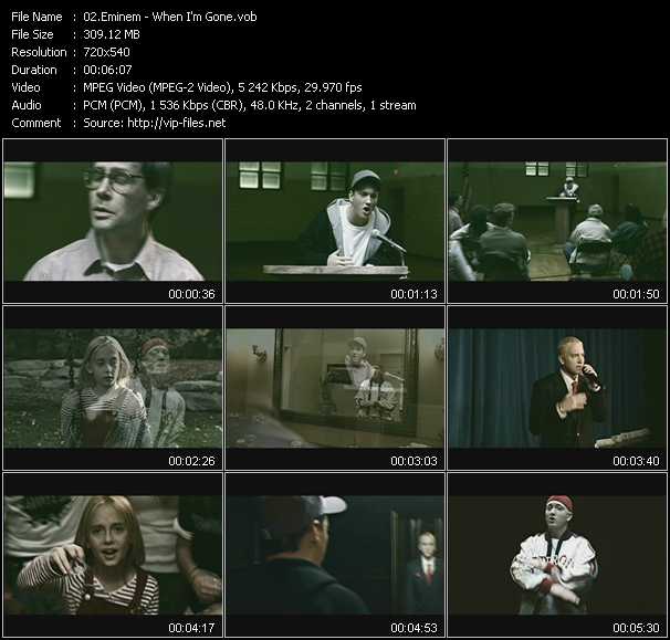 Eminem video ”When I'm Gone” from dvd ”Hot Video February 2006”