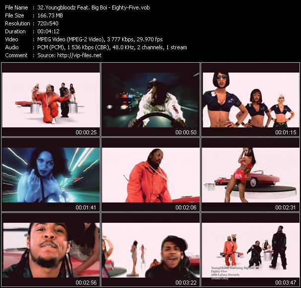 YoungBloodz Feat. Big Boi video ”Eighty-Five” from dvd ”Hot Video January-March 2000”