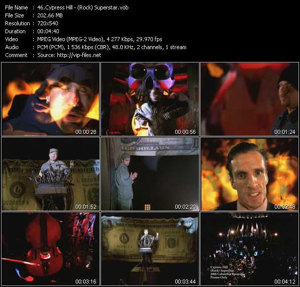 Cypress Hill video ”(Rock) Superstar” from dvd ”Hot Video May 2000”