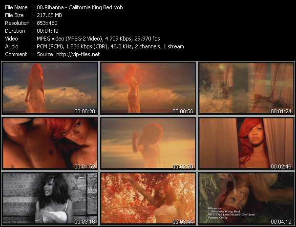 Rihanna video ”California King Bed” from dvd ”Hot Video July 2011”