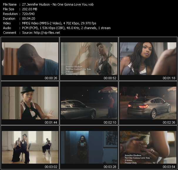 Jennifer Hudson video ”No One Gonna Love You” from dvd ”Hot Video August 2011”