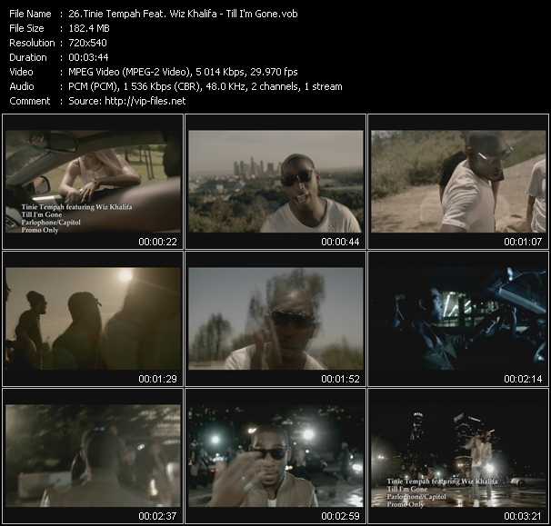 Tinie Tempah Feat. Wiz Khalifa video ”Till I'm Gone” from dvd ”Hot Video September 2011”