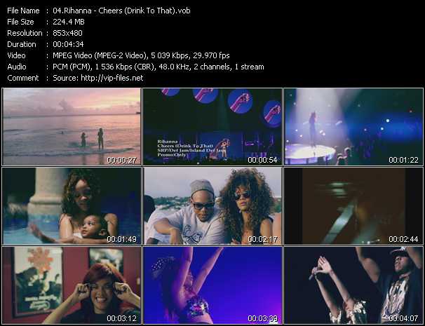 Rihanna video ”Cheers (Drink To That)” from dvd ”Hot Video October 2011”