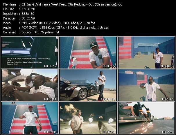 Jay-Z And Kanye West Feat. Otis Redding video ”Otis (Clean Version)” from dvd ”Hot Video October 2011”