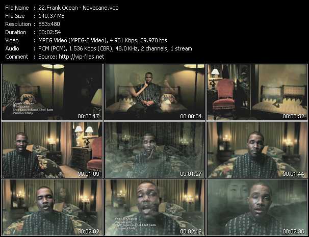 Frank Ocean video ”Novacane” from dvd ”Hot Video October 2011”