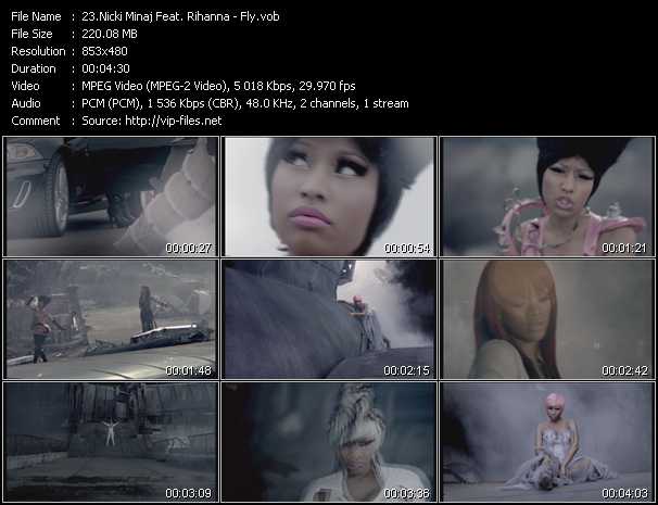 Nicki Minaj Feat. Rihanna video ”Fly” from dvd ”Hot Video October 2011”