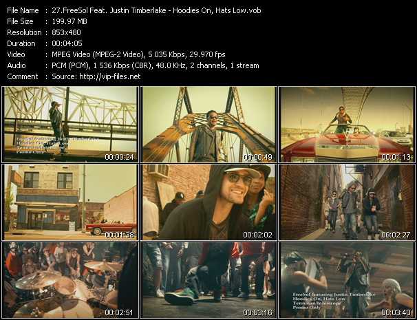 FreeSol Feat. Justin Timberlake video ”Hoodies On, Hats Low” from dvd ”Hot Video October 2011”