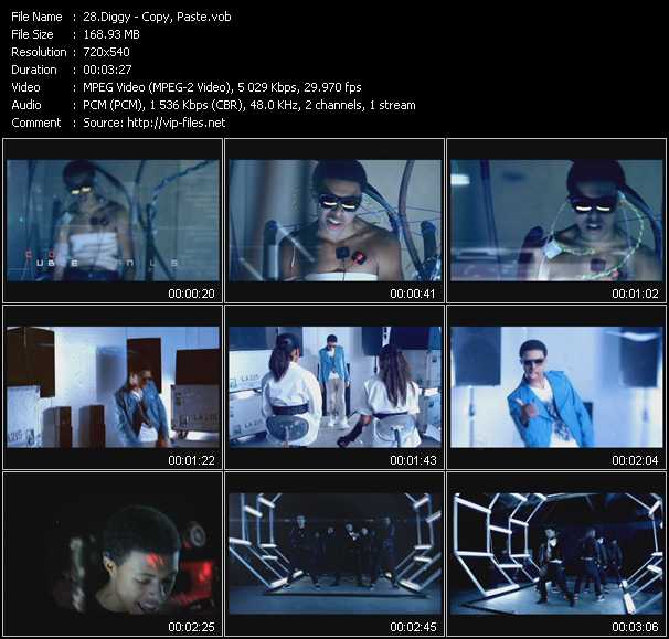 Diggy video ”Copy, Paste” from dvd ”Hot Video October 2011”