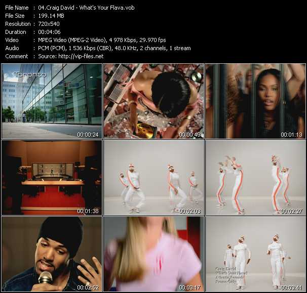 Craig David video ”What's Your Flava?” from dvd ”Hot Video November 2002”