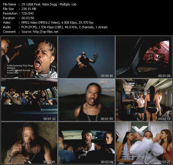 Xzibit Feat. Nate Dogg video ”Multiply” from dvd ”Hot Video November 2002”