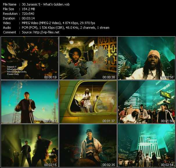 Jurassic 5 video ”What's Golden” from dvd ”Hot Video November 2002”