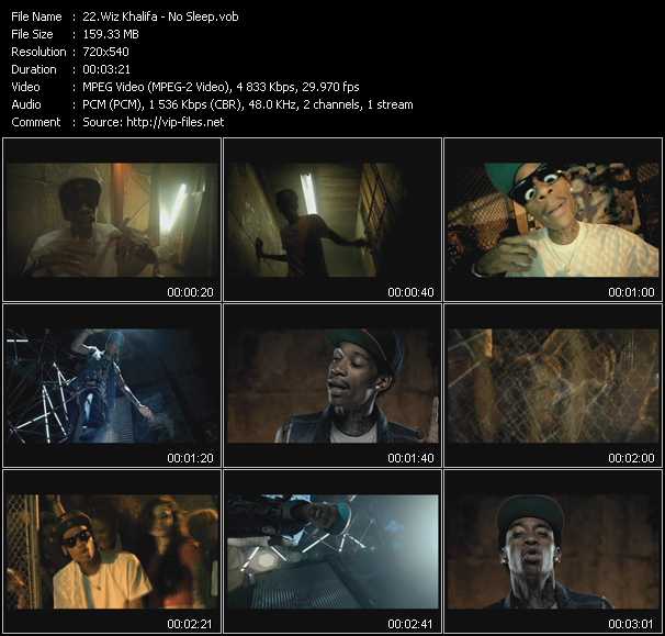 Wiz Khalifa video ”No Sleep” from dvd ”Hot Video November 2011”