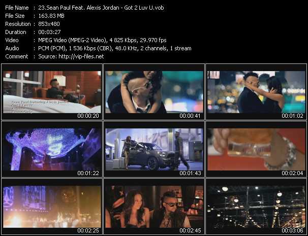 Sean Paul Feat. Alexis Jordan video ”Got 2 Luv U” from dvd ”Hot Video November 2011”