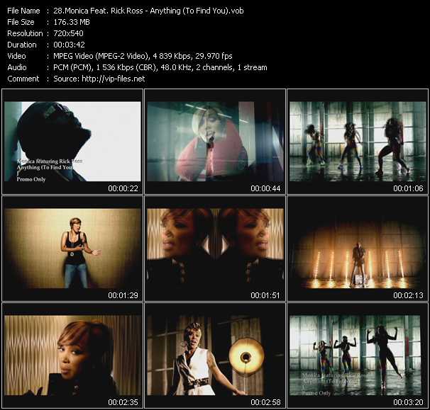 Monica Feat. Rick Ross video ”Anything (To Find You)” from dvd ”Hot Video November 2011”