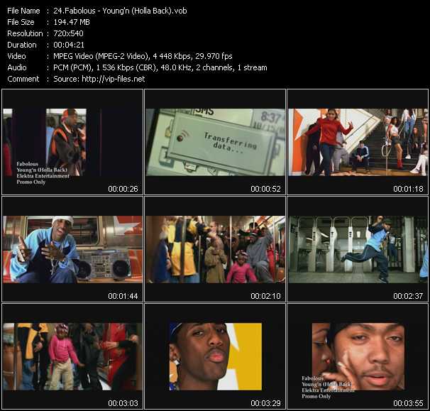 Fabolous video ”Young'n (Holla Back)” from dvd ”Hot Video December 2001”