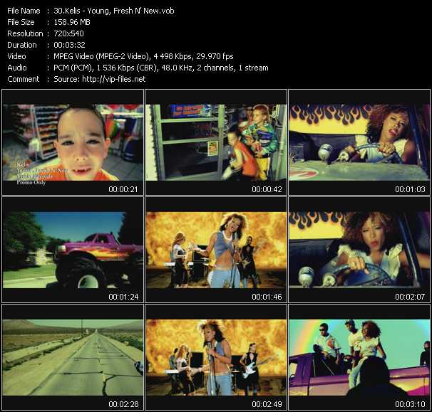 Kelis video ”Young, Fresh N' New” from dvd ”Hot Video December 2001”