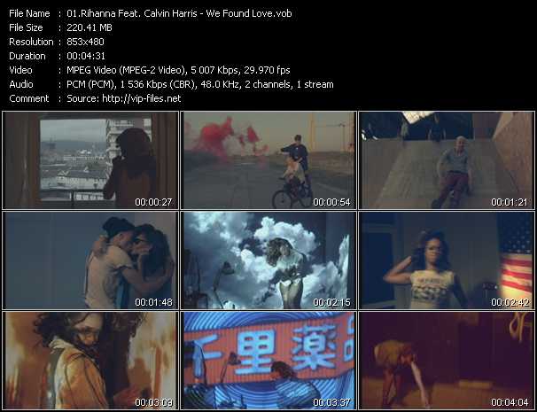 Rihanna Feat. Calvin Harris video ”We Found Love” from dvd ”Hot Video December 2011”