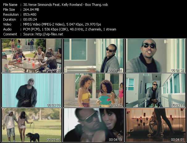 Verse Simmonds Feat. Kelly Rowland video ”Boo Thang” from dvd ”Hot Video December 2011”