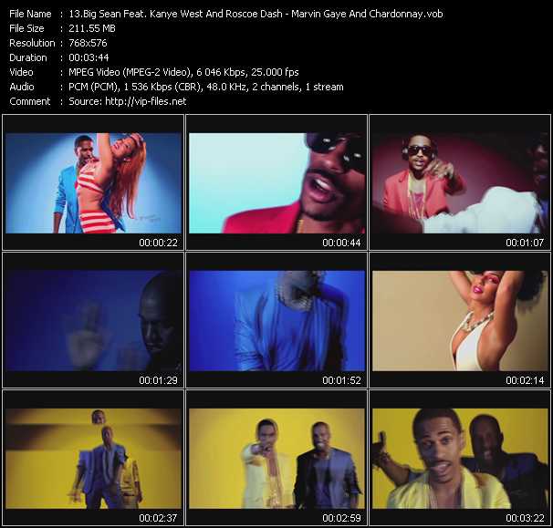 Big Sean Feat. Kanye West And Roscoe Dash video ”Marvin Gaye And Chardonnay” from dvd ”UK Chart Video December 2011”