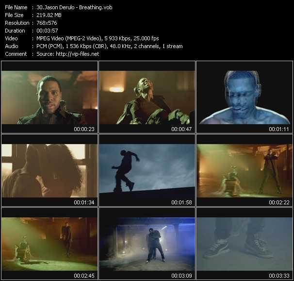 Jason Derulo video ”Breathing” from dvd ”UK Chart Video December 2011”